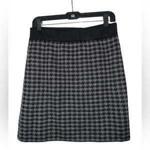 Willi smith black and gray houndstooth wool sweater‎ mini skirt size large